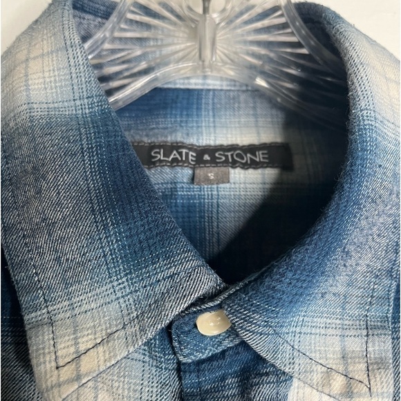 Slate & Stone Plaid Flannel Button Up Shirt Small - Picture 4 of 9